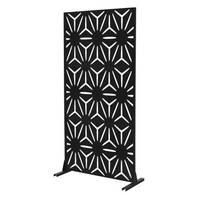 ML DESIGN ML-Design Brise-Vue M&eacute;tallique Torino 90x180cm en Acier, Mod&egrave;le Autoportant &agrave; 3 Panneaux