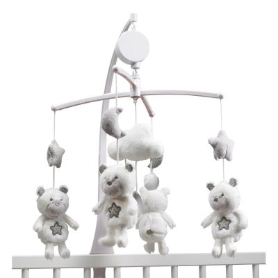 SAUTHON Mobile musical b&eacute;b&eacute; Ours en Polyester Blanc