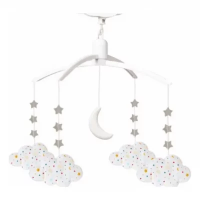 TROUSSELIER Mobile musical nuages tissus etoiles