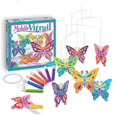 SENTOSPHERE Mobile vitrail papillons  243