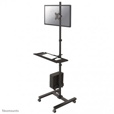 NEOMOUNTS Mobile workplace floor stand (monitor kb/mouse and pc)