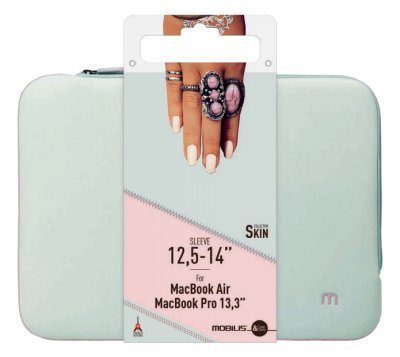 MOBILIS  Skin Housse n&eacute;opr&egrave;ne pour PC/tablette 12.5-14 pouces Gris et rose 