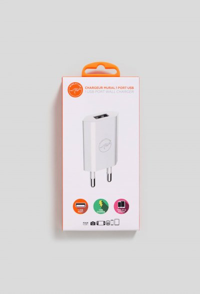 MOBILITY LAB  - Chargeur mural 1 port USB pour Smartphone - Blanc