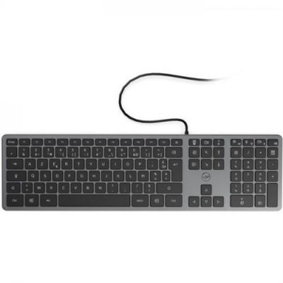 MOBILITY LAB  Clavier filaire Slim finition m&eacute;tal - Space Grey - AZERTY