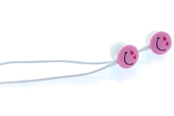 MOBILITY LAB  Ecouteurs intra-auriculaires kit main libre Smiley Pink-Love