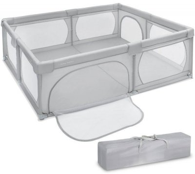 MOBY SYSTEM Moby-System Parc B&eacute;b&eacute; Pliable 200 x 180  X 68 gris