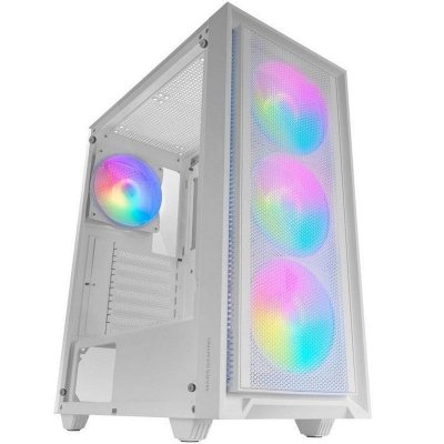 MARS GAMING Mod&egrave;le du produit : boitier moyen tour atx mc-air rgb avec panneau vitr&eacute; (blanc) 8435693107996 
