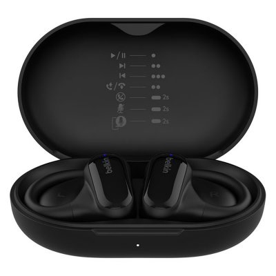 BELKIN Mod&egrave;le du produit : soundform clearfit open-ear wireless earbuds, black AUC013CTBK 