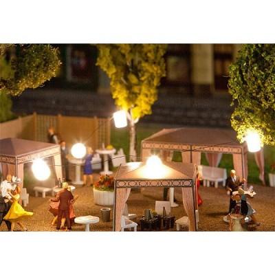 FALLER Mod&eacute;lisme : eclairage : guirlande lumineuse avec lampions
