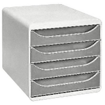 EXACOMPTA Module de classement 4 tiroirs BigBox Gris lumi&egrave;re/Granite