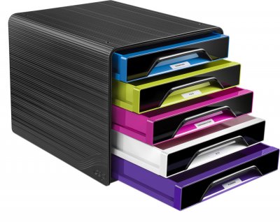 CEP Module de classement Smoove GLOSS, 5 tiroirs, noir /