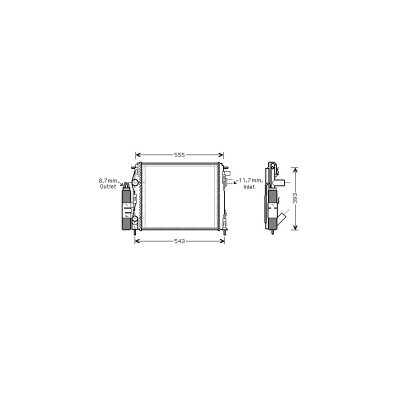 VAN WEZEL Module de refroidissement 4300M323 International Radiators