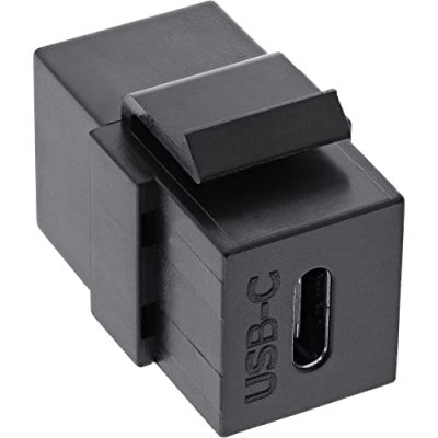 INLINE Module Snap-In USB 2.0, USB 2.0 A femelle / femelle, bo&icirc;tier blanc