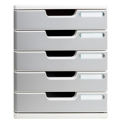MULTIFORM Modulo A4 5 tiroirs - EXACOMPTA - Gris lumi&egrave;re/granit - 301041D