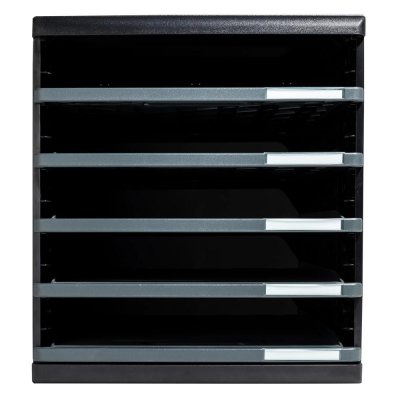EXACOMPTA Modulo A4 Tiroirs Ouverts Noir/gris Souris