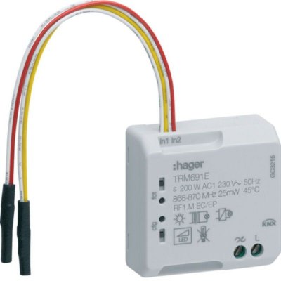 HAGER Modulo RF,2 entradas/1 salida regulacion