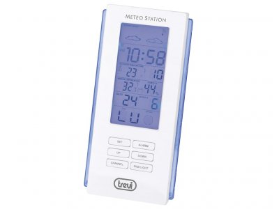 TREVI Moi 3108 RC Station m&eacute;t&eacute;o avec capteur ext&eacute;rieur, Blanc, 9 x 5 x 18 cm