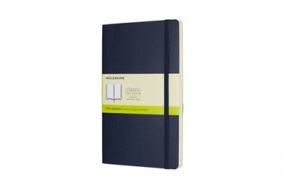 MOLESKINE  carnet blanc grand format couverture souple saphir