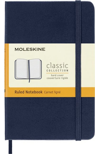MOLESKINE  carnet format de poche couverture rigide saphir 8051272893564