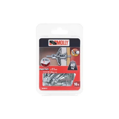 MOLLY  Lot de 16 Chevilles - 5x36 mm + vis