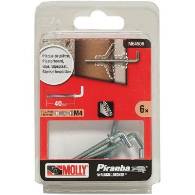 MOLLY  Lot de 6 Gonds pour Cheville - 4 x 40 mm