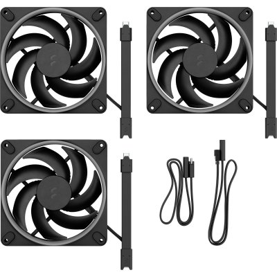 FRACTAL DESIGN Momentum 14 RGB - Ventilateur ch&acirc;ssis - 140 mm - noir (pack de 3)