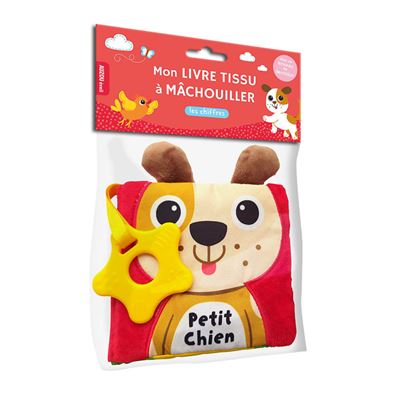 AUZOU PHILIPPE EDS Mon livre tissu &agrave; machouiller - petit chien