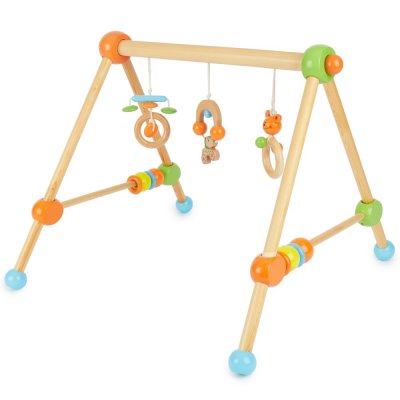 BIECO Mon premier portique en bois pastel