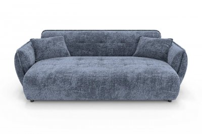 CASANOVA PARIS Mona - Canap&eacute; Droit Tissu Chenille 3 Places Bleu