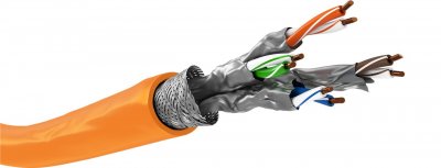 GOOBAY MONACOR CAT-7100A C&acirc;ble Cat-7A, 100 m, S/FTP, blindage multiple
