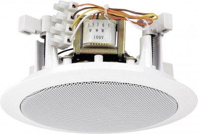 MONACOR  - enceinte de plafond 100v blanc edl24 - public adress
