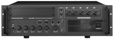 MONACOR  PA-5480 ampli mixage 5 zones mono 480 W 