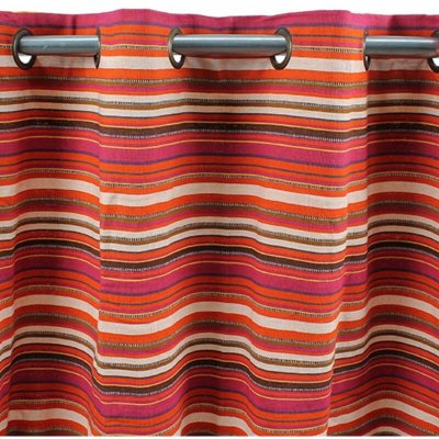 MonbeauRideau Rideau Maroc Coton Tiss&eacute; 150x250 Rouge