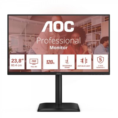 AOC Moniteur  24E4CV 24"" Full HD 120Hz IPS USB-C Haut Parleurs