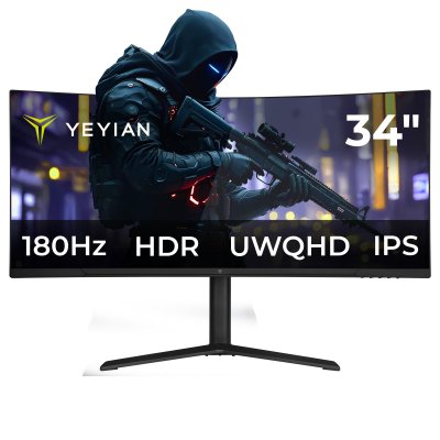 YEYIAN Moniteur gaming incurv&eacute;  Elysium 34, IPS UltraWide QHD 180 Hz RGB