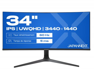 JAPANNEXT Moniteur &ndash;  JN-IPS340UWQHD60C-C65W-HS 34