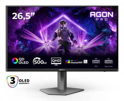 AOC Moniteur PC  27 AG276QKD2 QD-OLED QHD 500 Hz HDR500 TrueBlack - Neuf