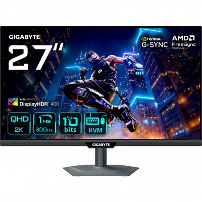 GIGABYTE Monitor  M27Q3 27 QHD 300Hz IPS 1ms FreeSync G-SYNC DisplayHDR400