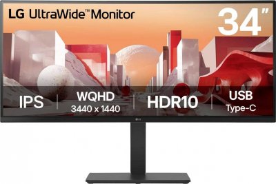 LG Monitor  34BA75QE-B 34 Curvo WQHD IPS HDR 21:9 per PC