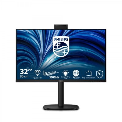 PHILIPS Monitor  32B2U3601H 31,5"" Quad HD 100Hz IPS USB-C Webcam 4 ms Haut-parleurs