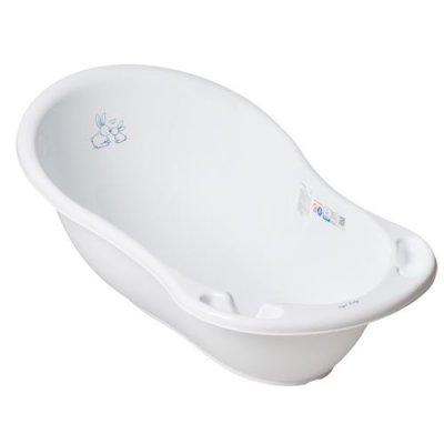 GENERIQUE MonMobilierDesign Baignoire b&eacute;b&eacute; thermom&egrave;tre Blanc Lapin 86 cm