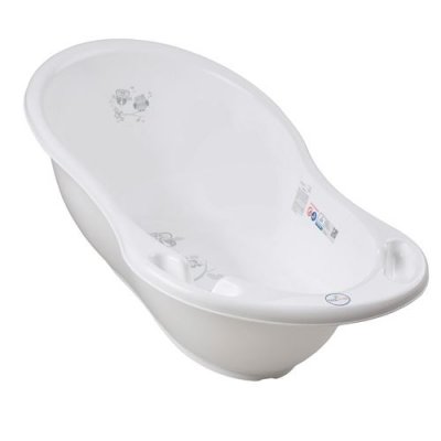 GENERIQUE MonMobilierDesign Baignoire b&eacute;b&eacute; thermom&egrave;tre Blanc Owls 102 cm