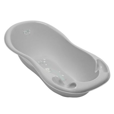 GENERIQUE MonMobilierDesign Baignoire b&eacute;b&eacute; thermom&egrave;tre Gris Owls 102 cm