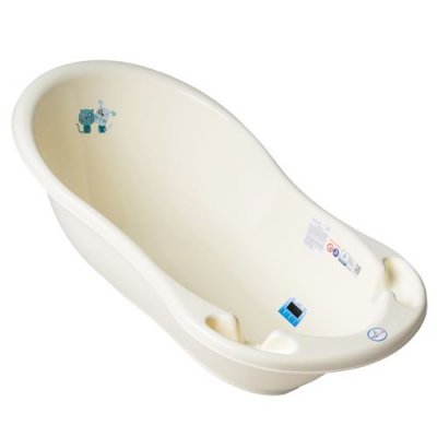 GENERIQUE MonMobilierDesign Baignoire b&eacute;b&eacute; thermom&egrave;tre Jaune Dog and Cat 102 cm