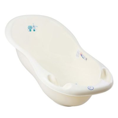 GENERIQUE MonMobilierDesign Baignoire b&eacute;b&eacute; thermom&egrave;tre Jaune Dog and Cat 86 cm