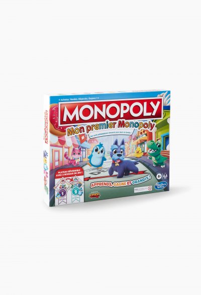 HASBRO Monopoly Junior 2-en-1 HAOG1856101 Jeu de soci&eacute;t&eacute; familial 2-4 joueurs