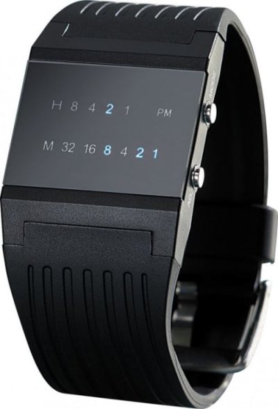 ST. LEONHARD Montre &agrave; affichage binaire ''Future Line'' - homme, LED bleu