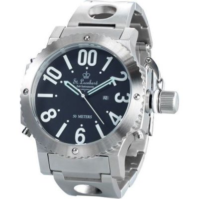 ST. LEONHARD Montre &agrave; Quartz en Acier Homme []