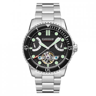 EARNSHAW Montre automatique acier inoxydable JERVIS Acier inoxydable Argent