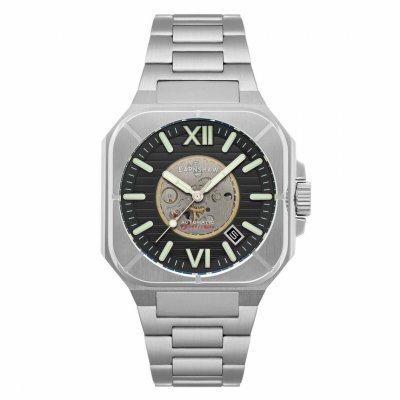 EARNSHAW Montre automatique ARMOURY SKELETON AUTOMATIC Acier inoxydable Noir